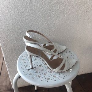 Schutz white patent sandals